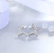 Five-pointed Star Opening 925 Sterling Silver Earrings
