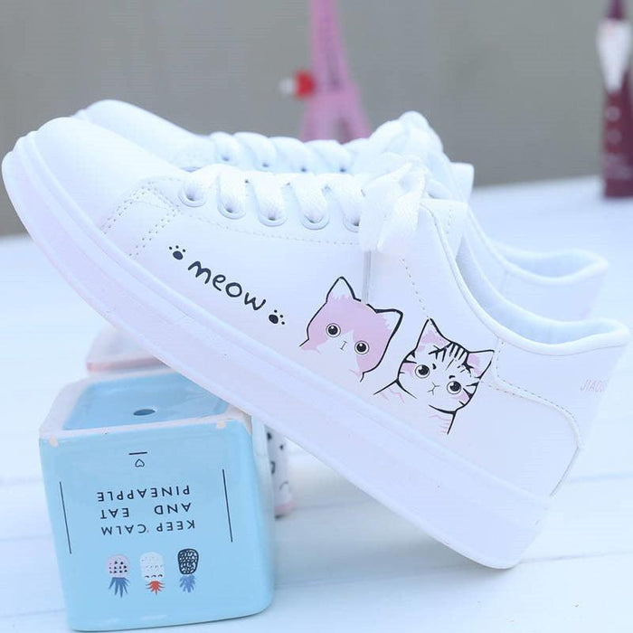 Flat Student Breathable Shoes White Sneakers