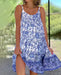 Floral Fluffy Dress Summer Loose Sleeveless Beach Dress