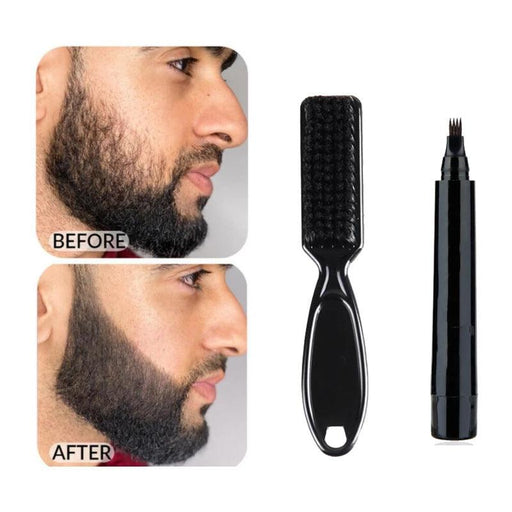 Four-pronged Beard Pen Beard Filling Pen Beard Pencil And Beard Brush Combination