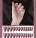 Frosted ballet fake nails