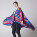 Geometric Puzzle Cloak Thicken And Lengthen Warm Air Conditioning Shawl Travel Blanket