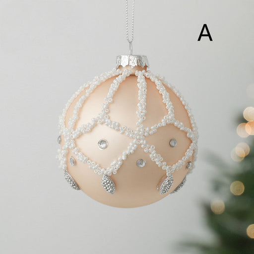 Glass Ball Drop Ball Hand Drawn Christmas Ball Christmas Tree Pendant