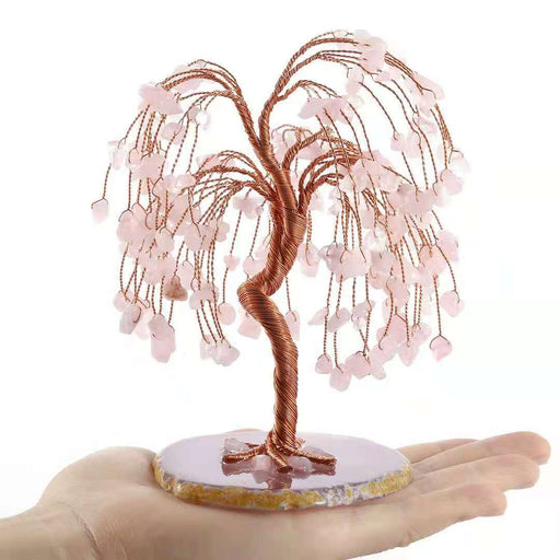 Gravel Fortune Crystal Lucky Tree Weeping Willow Crafts Home Office Ornaments