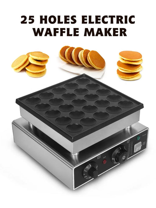 25 holes commerical machine for making pancakes,mini pancakes waffle machine poffertjes grill