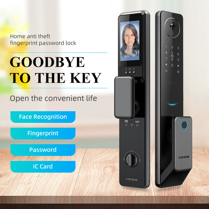 Smart Door Lock: Tuya Wi-Fi Enabled, Fingerprint Recognition, and Built-in Camera
