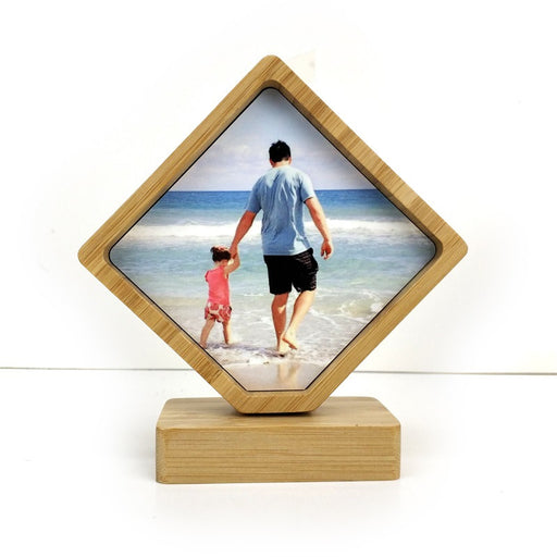 sublimation blank bamboo creative photo frame custom design photo print picture frame for sublimation photo