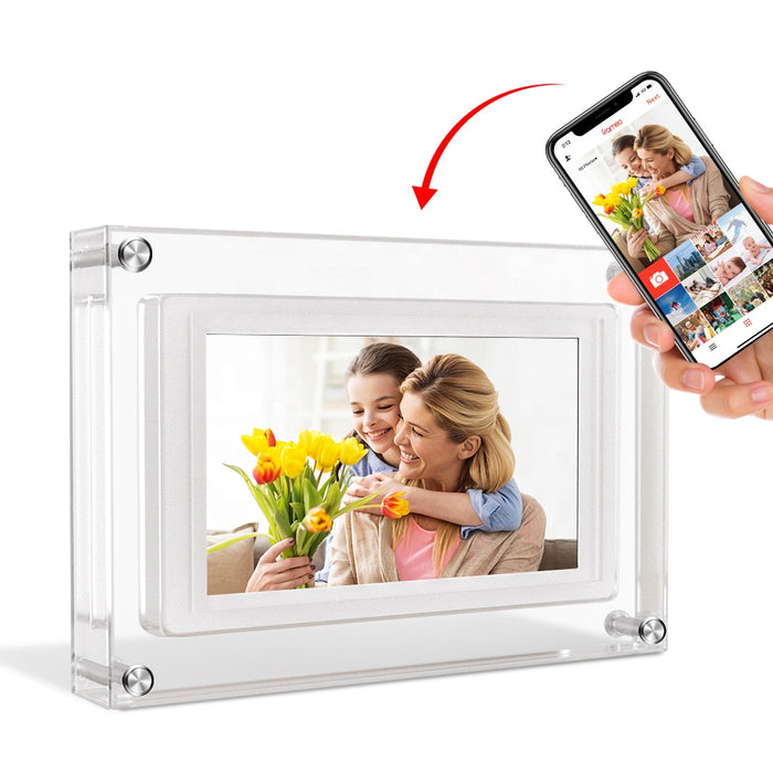32GB WiFi Digital Photo Frame, 1080x720 IPS Touch Screen Digital Picture Frame, Easy to Share Photos Video via App and Email Any
