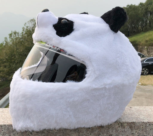 Helmet Protection Headgear Full Helmet Cartoon Plush Panda Frog Puppy Unveiled Helmet Sports Car