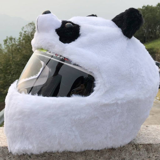 Helmet Protection Headgear Full Helmet Cartoon Plush Panda Frog Puppy Unveiled Helmet Sports Car