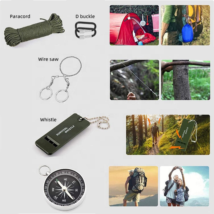 Professional Camping Survival Gear and First Aid Kit - Premium Survival Tools