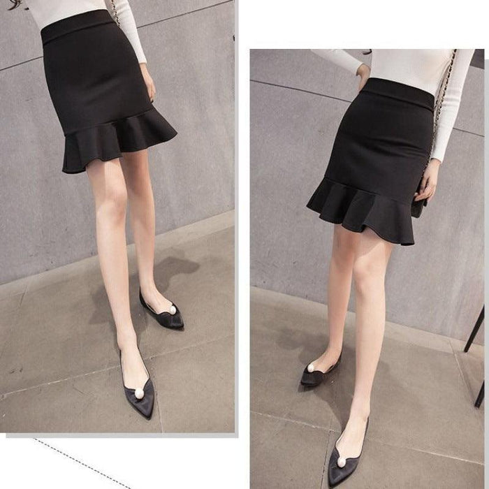 High Waist Bag Hip Fishtail Skirt Plus Size Short Skirt