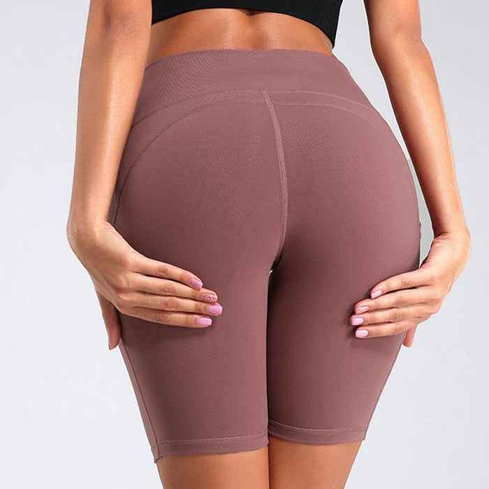 High Waist Fitness Gym Workout Leggings With Pockets Athletic Yoga Pants - shorts