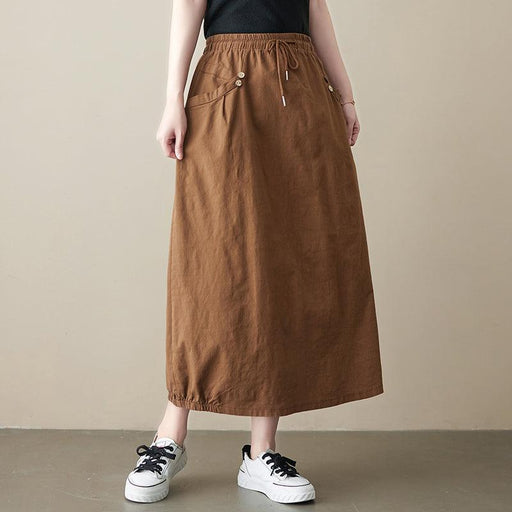 High Waist Long Skirt Versatile And Thin