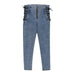 High waist jeans slim skinny cropped pencil pants