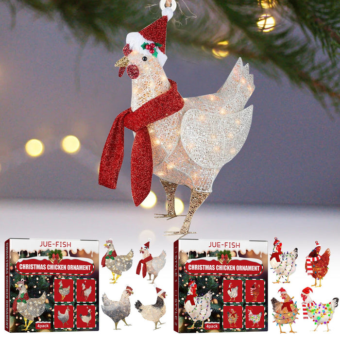 Home Holiday Party Christmas Tree Atmosphere Decoration Chicken Pendant