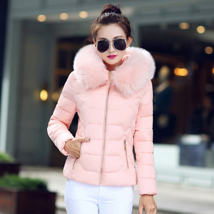 Hooded Down Padded Jacket, Stylish Slim Warm Quilted Jacket