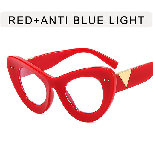 Ins Fashion Sunglasses Large Frame Retro Personality Concave Shape Sun Glasses