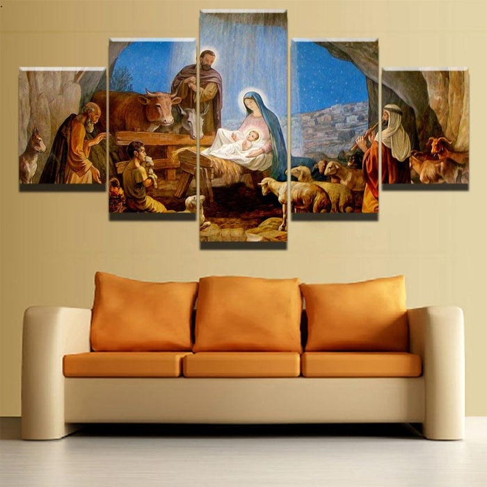Jesus Hand Wall Cross Decoration Prayer Painting Living Room Wall Christian Pictures