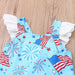 Kids Summer Sleeveless Firework Flag Dress