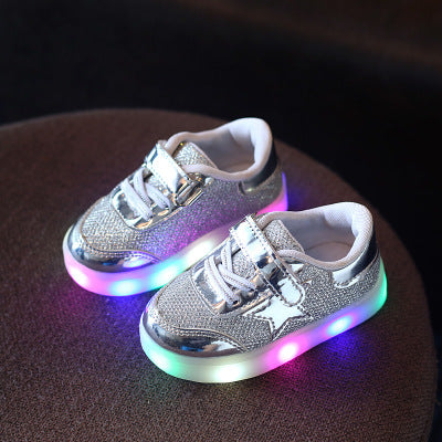 LED shoe magic button