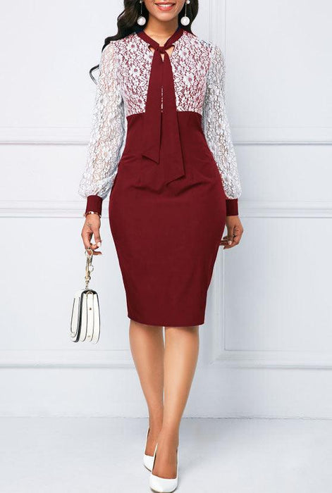 Lace office elegant dress