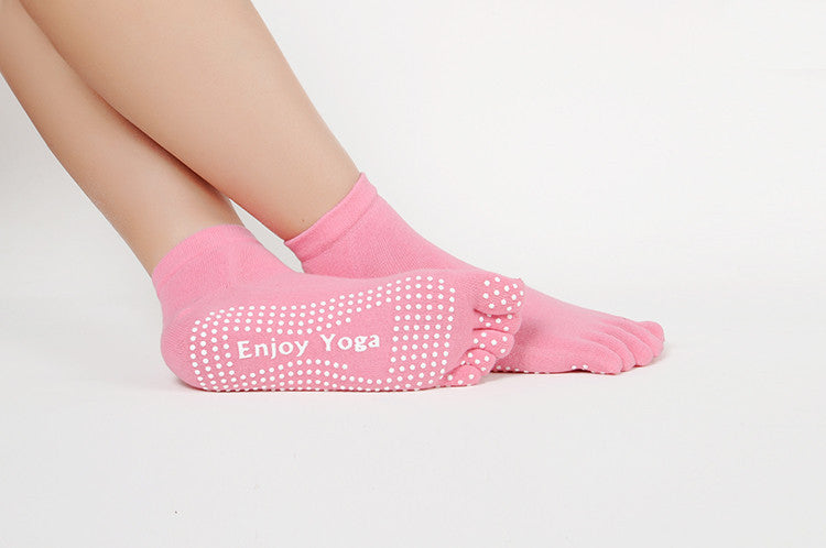 Ladies Non-Slip Cotton Yoga Socks With Heel