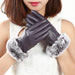 Ladies Plus Velvet Thick Warmth Touch Screen Gloves