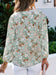 Lantern Sleeve Shirt Women Floral Print Chiffon Shirt
