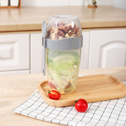 Large Capacity Salad Cup With Spoon Lid
