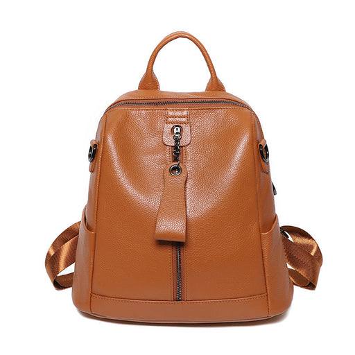 Leather Backpack Women's Backpack First Layer Cowhide