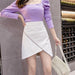 Leather Skirt Women's Autumn And Winter New High-Waist Slim-Length Skirt, Trendy A-Line Short Skirt