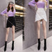 Leather Skirt Women's Autumn And Winter New High-Waist Slim-Length Skirt, Trendy A-Line Short Skirt