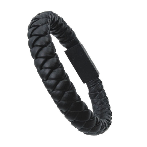 Leather woven creative data cable bracelet