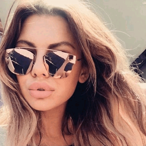 Lightweight sunglasses reflective street shot sunglasses tide women glasses