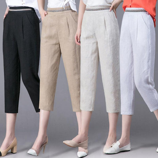 Linen Pants Summer New Loose Harem Pants Women