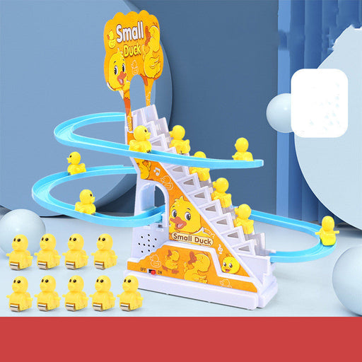 Little Duck Climbing Stairs Toy Little Penguin Automatic Ladder Light