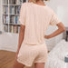 Loose And Comfortable Short-sleeved V-neck Shorts Loungewear Suit Women