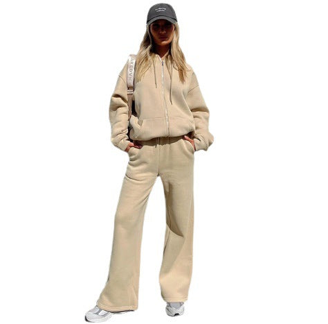 Loose Hooded Sportswear Jogger Pants Women's Suit