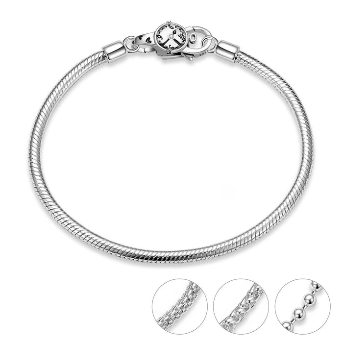 Love Alarm Clock Lobster Clasp Oxidized 925 Sterling Silver Necklace Clasp Bracelet Clasp Diy Accessories