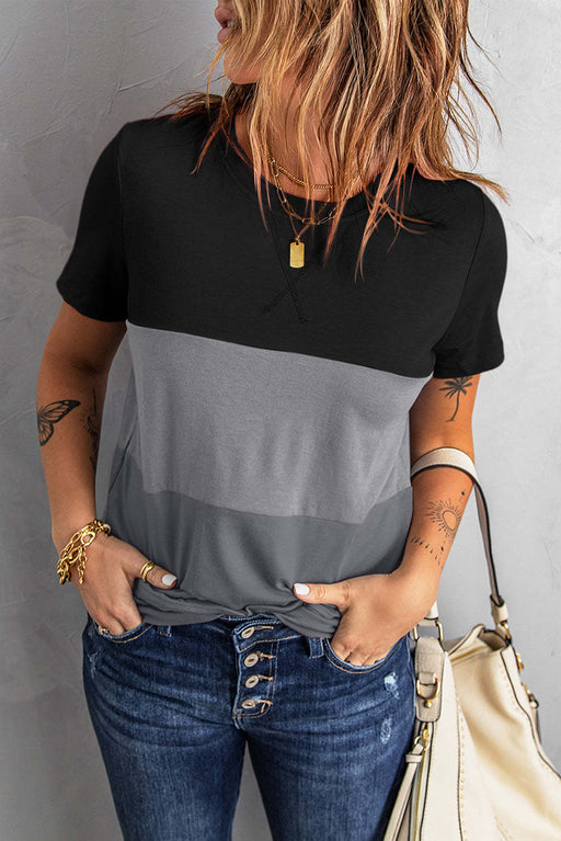 Match Color Short - Sleeved T-shirt Women Loose 100 Matching Top Match Color