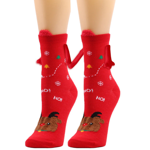 Men's And Women's Fashion Magnetic Handle Cute Mid-calf Length Socks