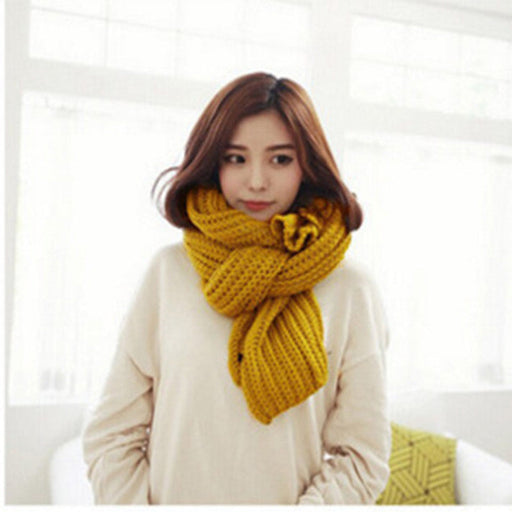 Men's And Women's Fashion Thickening Warm Solid Color Scarf