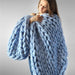 Merino Wool blanket hand-woven super thick wool blanket arm knit air conditioning blanket