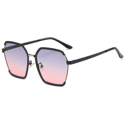 Metal Semi-rimless Sunglasses Street Shooting European And American Women UV Protection Glasses