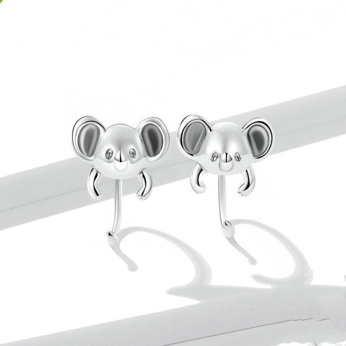 Mini Koala Earrings Cute Animal 925 Silver Stud