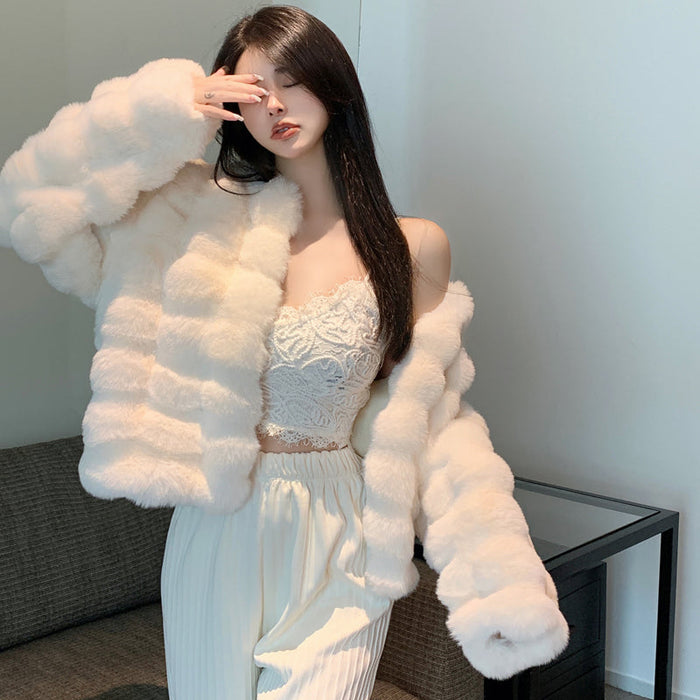 Mink Velvet Eco-friendly Fur Coat For Women Short