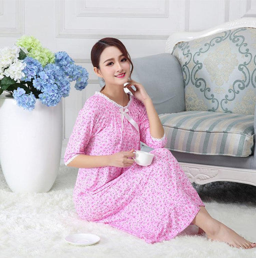 Modal Long Small Floral Pajamas For Women