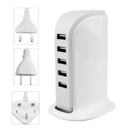 Multifunctional Sailing Type 5-port Splitter Tablet Phone Charger