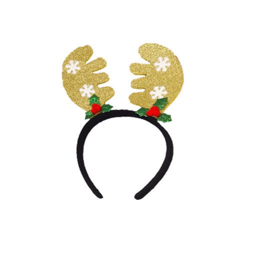 New Christmas Headband Cartoon Snowflake Antlers Decorative Hair Clip